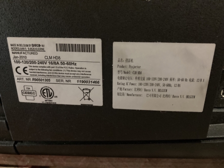 Barco CLM HD8 DLP Projector, 8000 Lumens