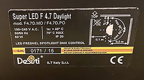 DeSisti Super LED F4.7 Daylight Fresnel