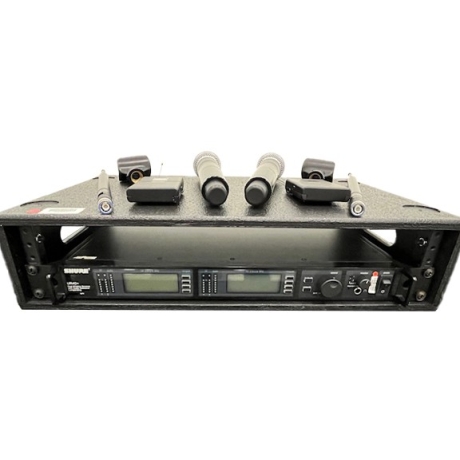 Shure UR4D+ G1 Receiver, UR1 & UR2 Transmitters, Wireless Microphone Pkg