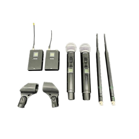 Shure UR4D H4 Receiver, UR1 & UR2 Transmitters, Wireless Microphone Pkg