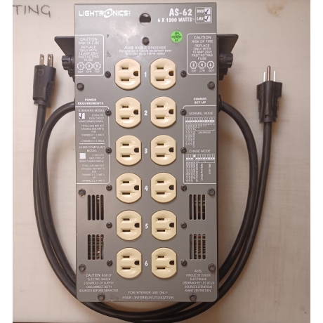 Lightronics AS62D 6x1200W Dimmer Pack