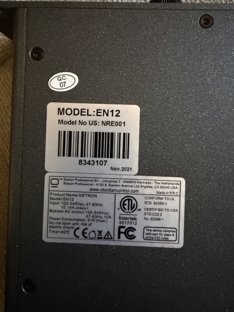 Obsidian Netron EN12 XLR sACN Art-Net Node