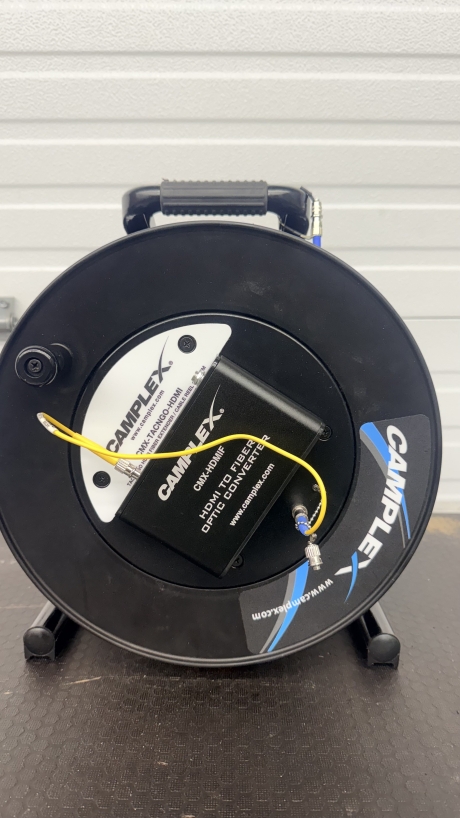 Camplex Tac-N-Go HDMI-to-Fiber Optic Cable Reel, 500'
