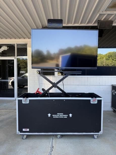 Sharp 55" TV w/ Hydraulic Road Case