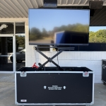 Sharp 55" TV w/ Hydraulic Road Case